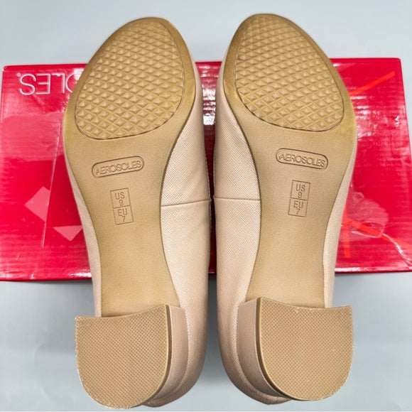Aerosoles Compadre Block Heel Pumps – Size 9M Nude Comfort Brand New