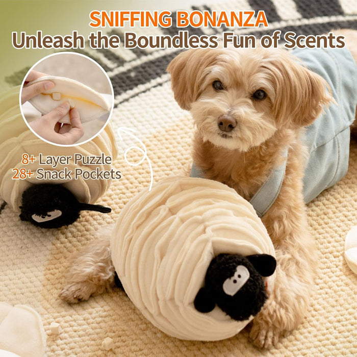 Interactive Squeaky Snuffle Ball  Dog Treat Puzzle & Enrichment Toy