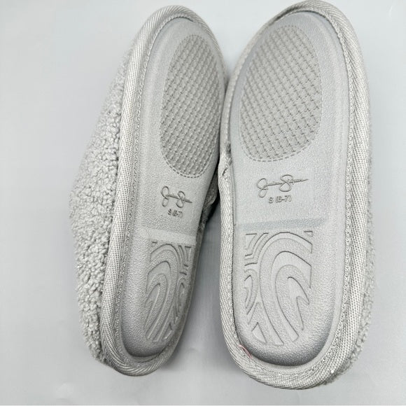 Jessica Simpson Gray Memory Foam Slippers – Size S (6–7) Indoor/Outdoor
