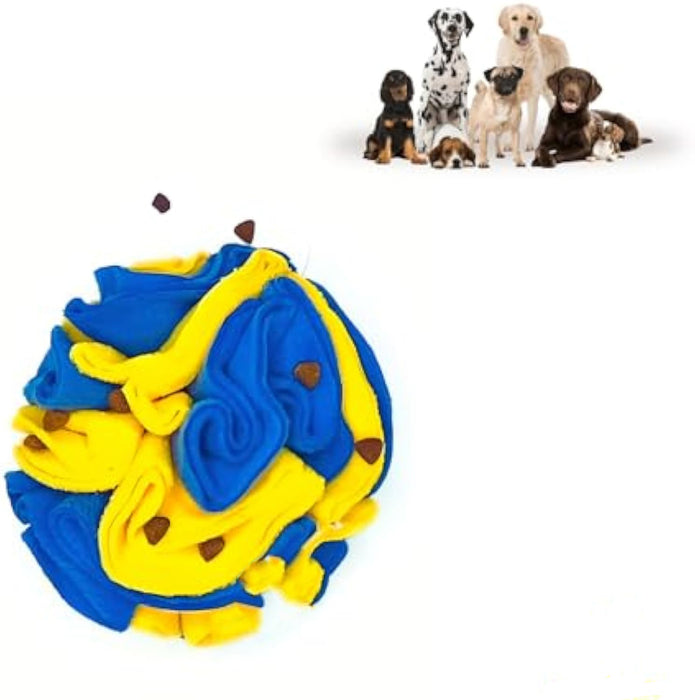 Vibrant Foraging Puzzle Ball for Dogs Enrichment Toy for Mental Stimulation