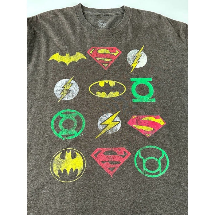 Vintage DC Comics Men's Gray Superman Batman Short Sleeve T-Shirts Size  Large