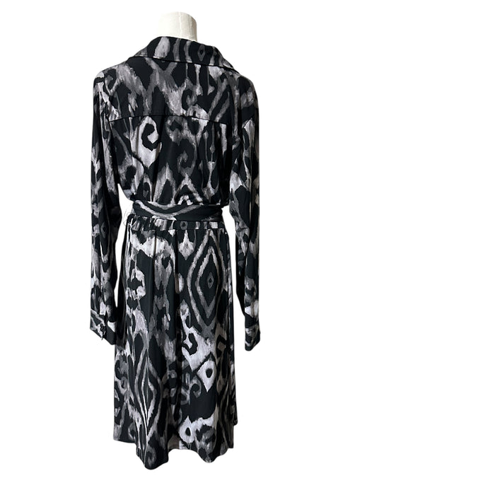 Pre-Loved Lane Bryant Abstract Print Collared Dress – Size 18/20