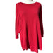 Pre‑loved Soho women’s red long sleeve tie‑back sweater size L back view”