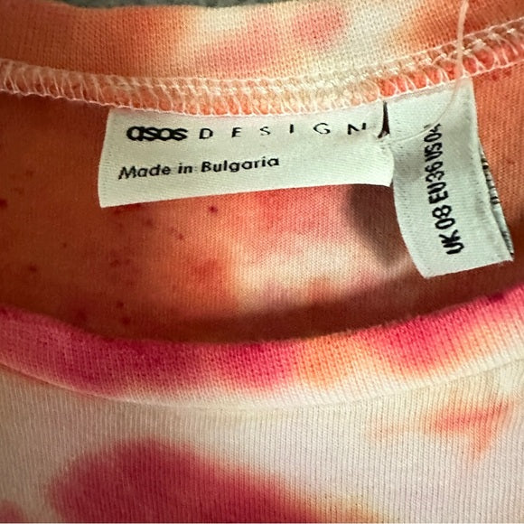 ASOS Women’s Tie-Dye T-Shirt - Pink and Orange - Size US 4 / UK 8 / EU 36 , from  PanacheProse