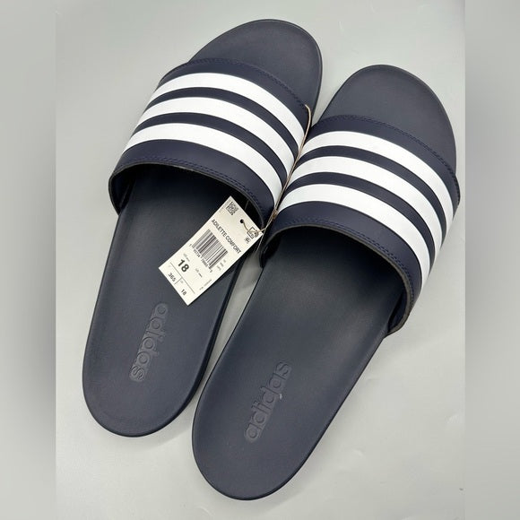 Adidas Adilette Comfort Mens Shower Adult Slide Slip On Sandal - Size 18M, from PanacheProse