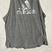  Adidas Gray Tank twisted Back - Size Women’s M, from PanacheProse