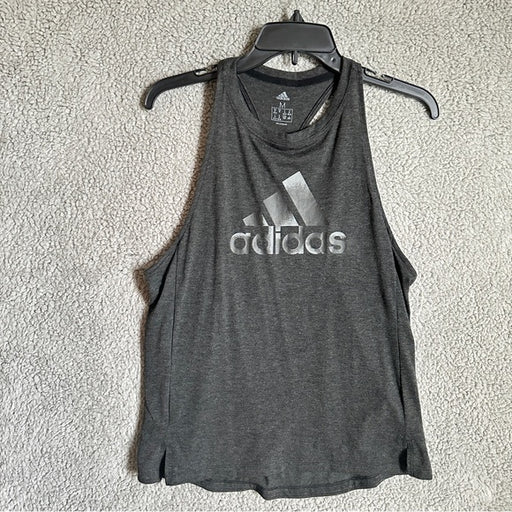  Adidas Gray Tank twisted Back - Size Women’s M, from PanacheProse