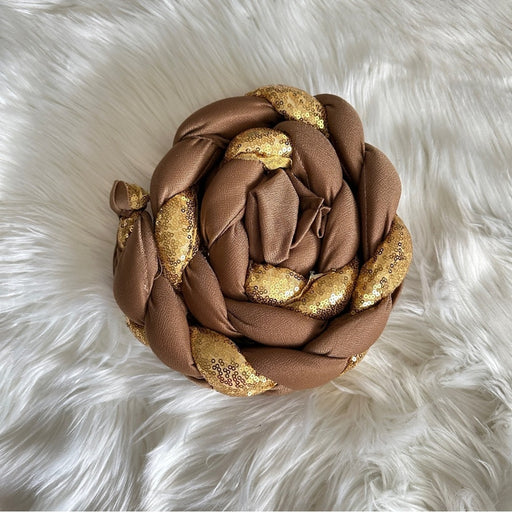 Adire Women’s Vintage Style Color Block Brown and Gold - From PanacheProse