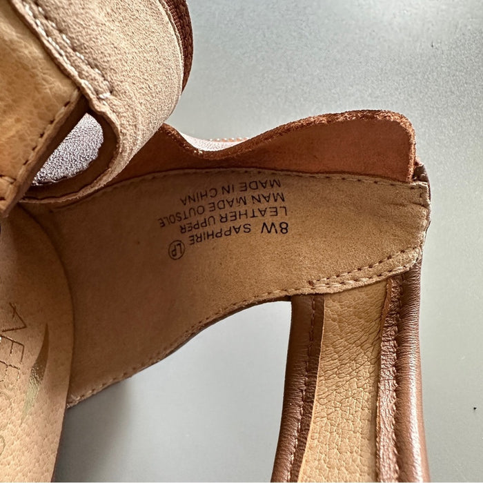 Aerosoles Women’s Brown Leather Open Toe Sandals – Size 8W From PanacheProse