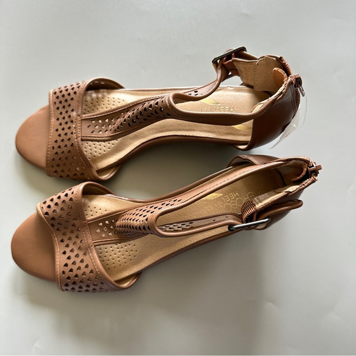 Aerosoles Women’s Brown Leather Open Toe Sandals – Size 8W From PanacheProse