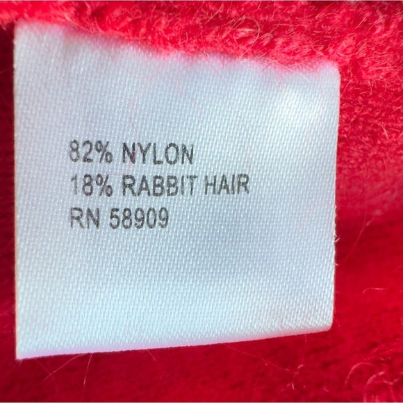 Alex Marie Red Off Shoulder Fur Blend Long Sleeve Sweater Women’s - Size Large, from PanacheProse