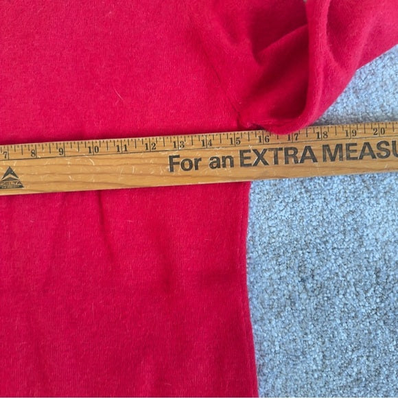 Alex Marie Red Off Shoulder Fur Blend Long Sleeve Sweater Women’s - Size Large, from PanacheProse