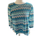 Alfred Dunner Victoria Falls Zigzag Knit Top Women’s Casual - Size Small, from PanacheProse