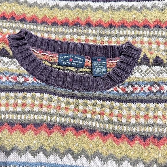 American Eagle Outfitters Multicolor Crewneck Sweater – Size Medium  from PanacheProse-4