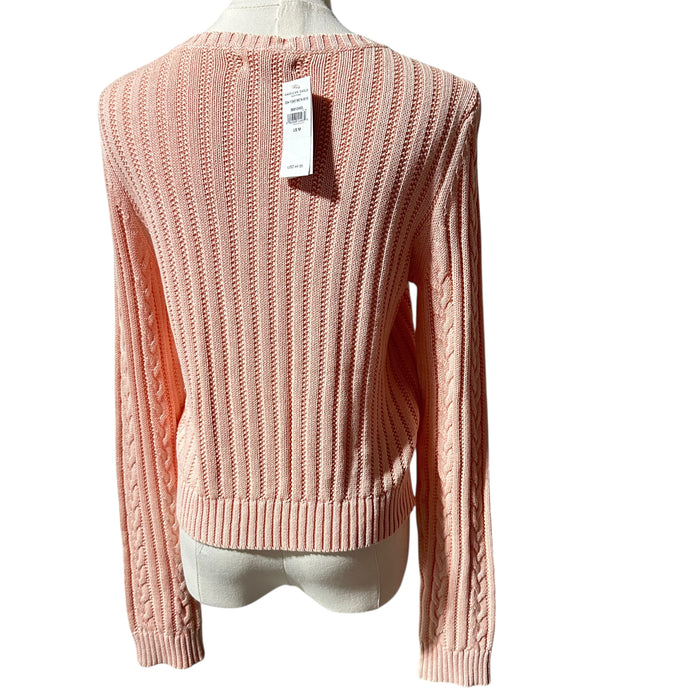 American Eagle Pink Cable Knit Cardigan – Size Medium, from PanacheProse