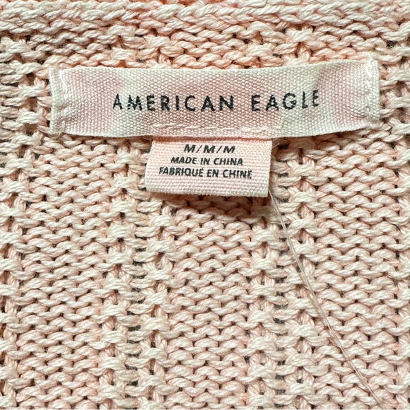 American Eagle Pink Cable Knit Cardigan – Size Medium, from PanacheProse