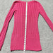 American Eagle Pink Cable Knit V-Neck Sweater Women’s - Size Small, from PanacheProse