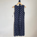 Anne Klein Navy/White Zipper Back Polka Dot Sleeveless Dress - Size US 8, from PanacheProse