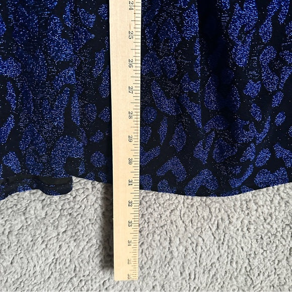 Ashley Stewart Elegant Blue Leopard Print Blouse - Size Women’s 26/28, from PanacheProse