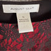 August Silk Elegant Red and Black Lace Blouse - Size Women’s XL, from PanacheProse