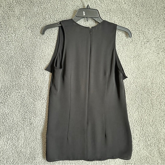 Banana Republic Elegant Black Sleeveless Ruffle Blouse – Size 2 (Women’s), from PanacheProse