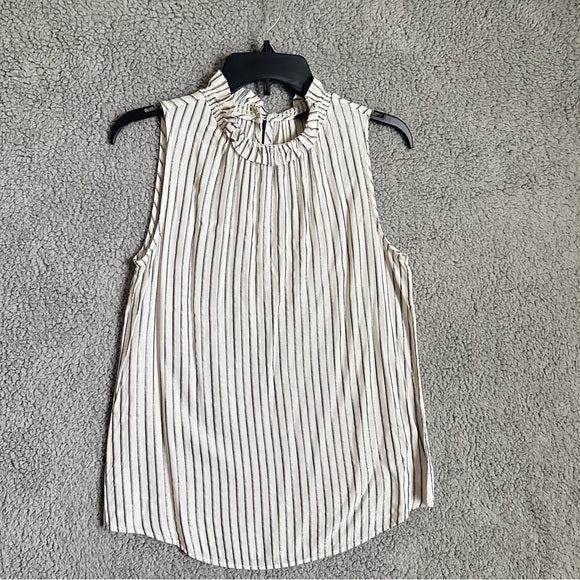 Banana Republic Striped Sleeveless Blouse- Cream - Size Women’s XS, from PanacheProse