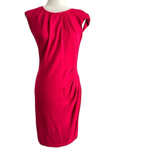 Bella Bacchi Fuchsia Pleated Cap Sleeve Sheath Dress – Size Women’s 6, from PanacheProse
