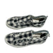 Black and White Plaid Slip-On Sneakers Size 6 from PanacheProse