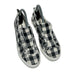 Black and White Plaid Slip-On Sneakers Size 6 from PanacheProse