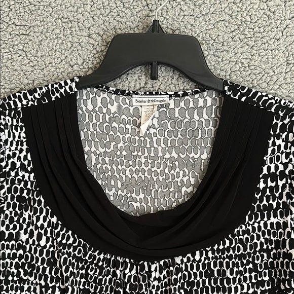 Bleaker & McDougale Black and White Women's Blouse - Size Women’s PL, from PanacheProse