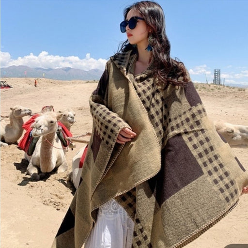 Bohemian Women’s Cover Up Chic Open Front Blanket Heart Ruana - From PanacheProse