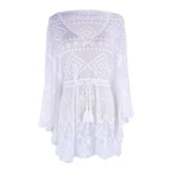 Boho Chic White Lace Swimsuit Cover-Up – from PanacheProse