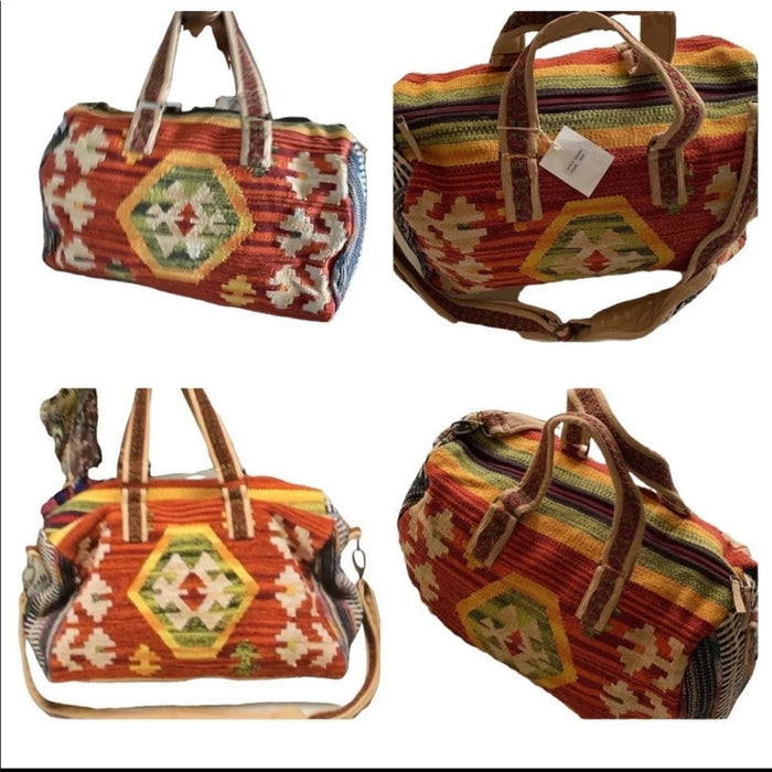 Boho Southwestern Large Weekend Travel Bag -Size Approx.Length: 12”, from PanacheProse