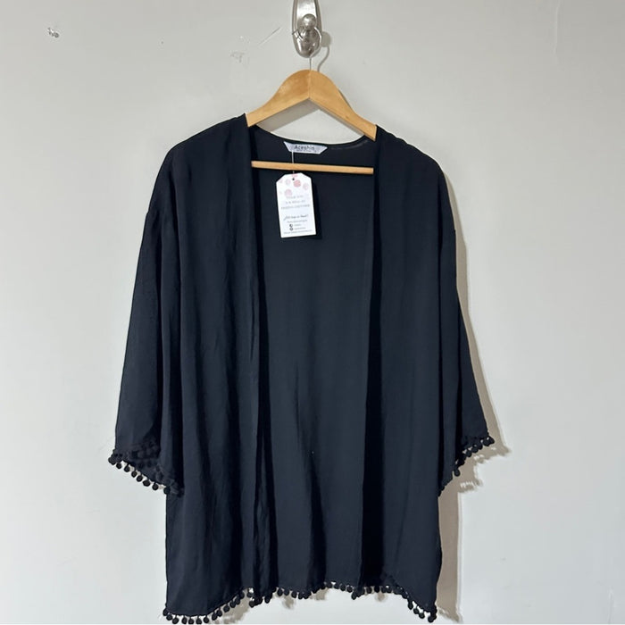 Boho Women’ Hippie Beach Diva Swim Tassel Trim Open Front Black - Size L, from  PanacheProse