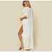 Boutique Boho White Caftan Beach Swim Coverup Maxi Dress - One Size, from PanacheProse