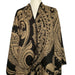 Boutique Style Coverup Jacquard  Poncho Brown Black -From PanacheProse