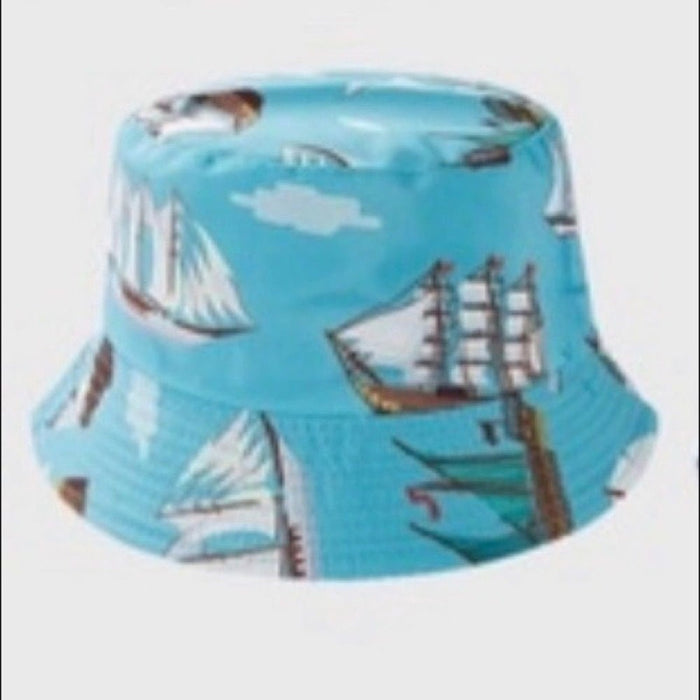 Bucket Hats Ships and Boats Sail Print - One Size, from PanacheProse