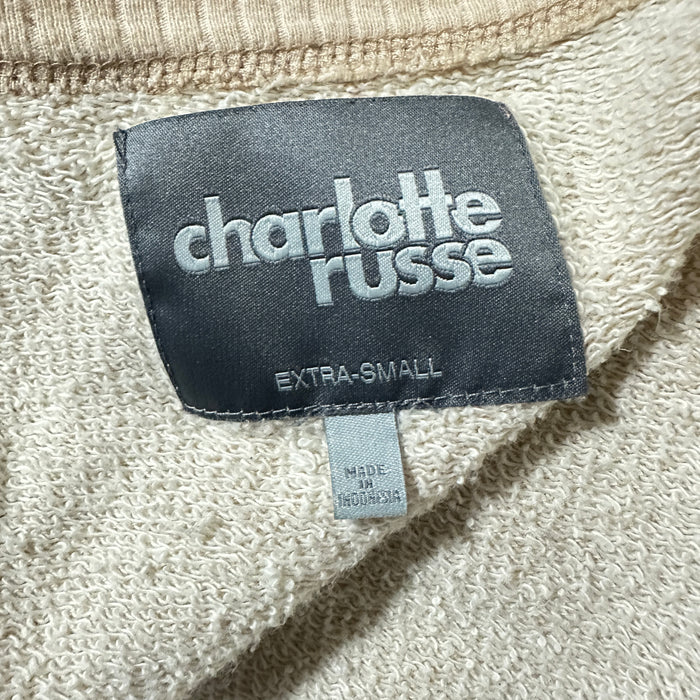 Pre-Loved Charlotte Russe Beige V-Neck Pullover – Women’s Size XS
