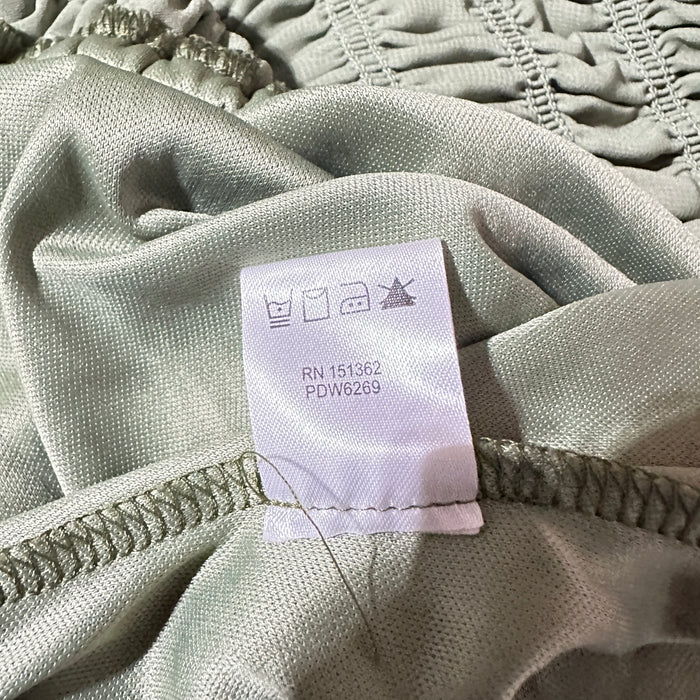 Indigo Rose Sage Green Smocked Midi Dress – Size 2X