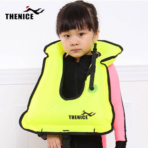 Kids Life Jacket Snorkeling Gear Swimwear Oral Inflation Inflatable Vest Water Sports Life Saving For Boating Surfing