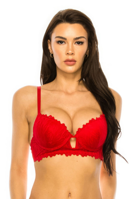 Coverage Lace Trim Bra