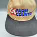 Vintage Central Tractor “Farm & Country” Snapback Hat – Tan Foam Front, Black Mesh Back