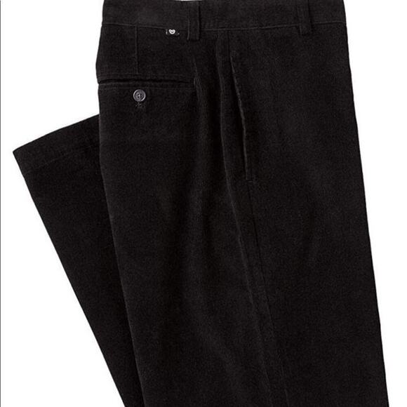 Chaps Big Boys Corduroy Solid Color Black 5 Pocket Long Pants - Size 18 , from PanacheProse