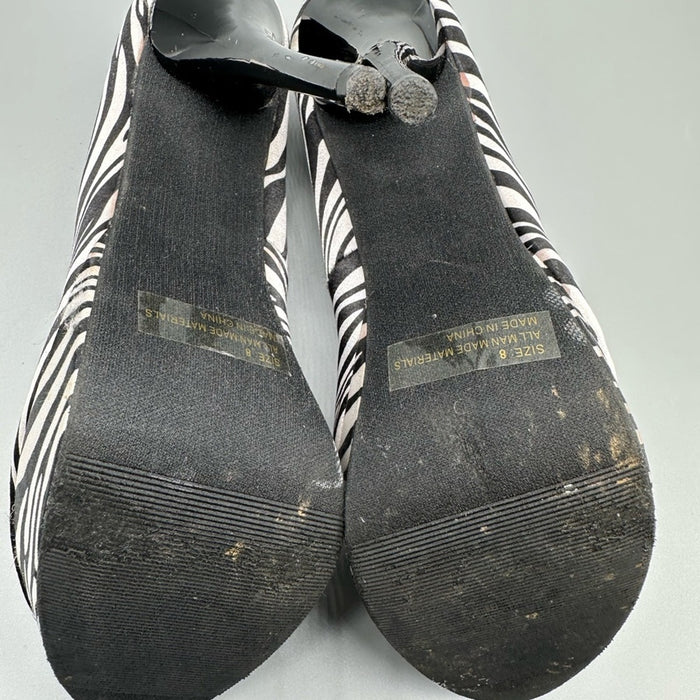 Charlotte Russe Women’s Black White Heels Shoes - Size 8 From| PanacheProse