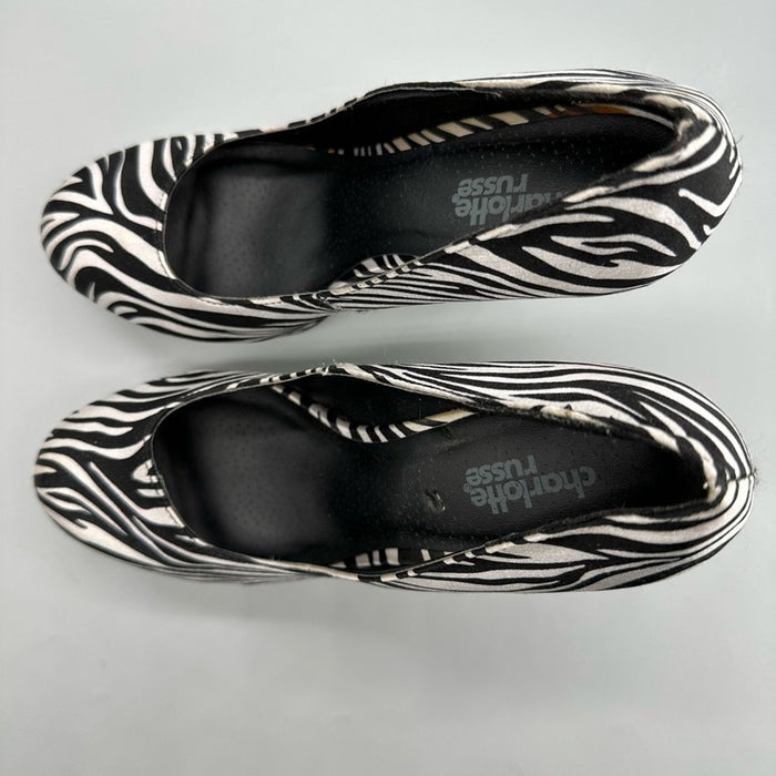 Charlotte Russe Women’s Black White Heels Shoes - Size 8 From| PanacheProse
