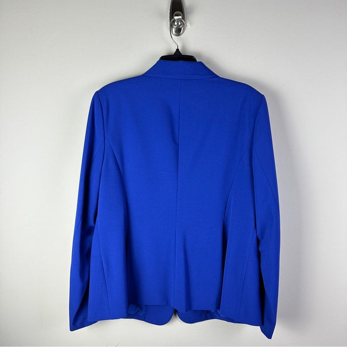 Chaus New York Women’s Blue Career Solid Jacket – Size 16 From PanacheProse