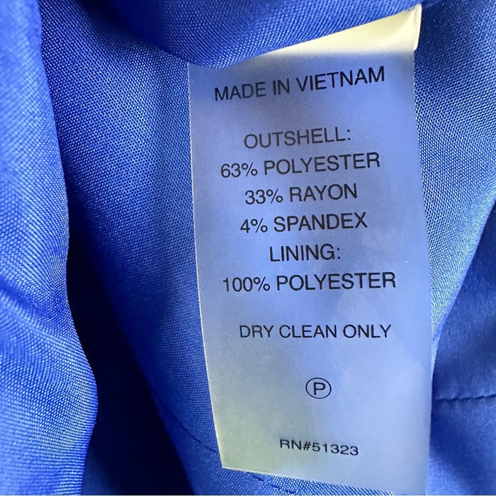 Chaus New York Women’s Blue Career Solid Jacket – Size 16 From PanacheProse