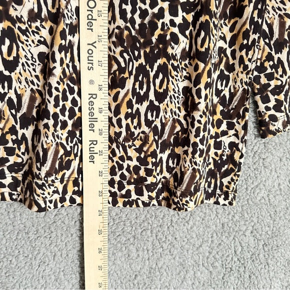 Choices Leopard Print with Black Trim Blouse - Size Women’s Medium, from PanacheProse