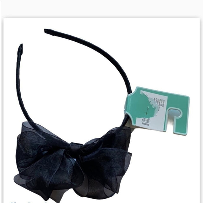 Copper Key Girl’s   Organza Bow Black Headband -, from PanacheProse