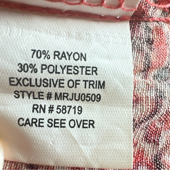 Coral Bay Women’s V Neck Floral Red Women's Blouse - Size Women’s XL , from PanacheProse